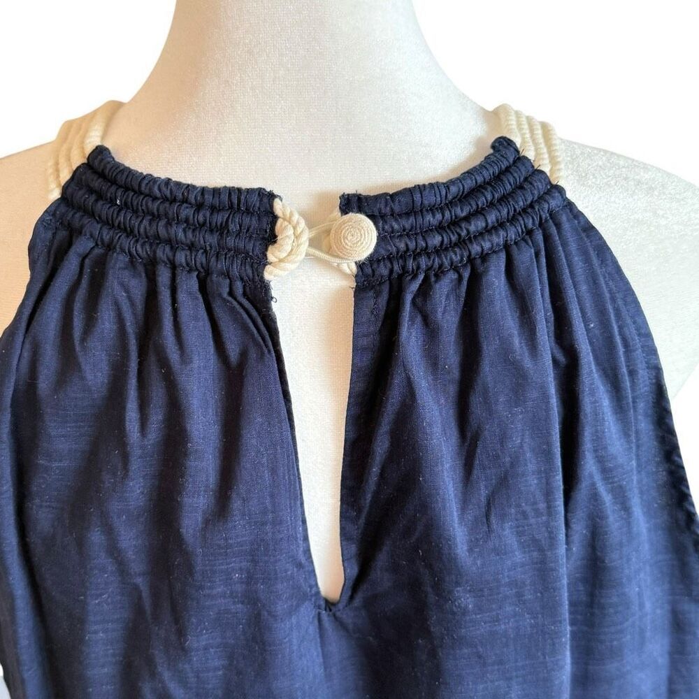 JCrew Factory navy nautical rope tank top size small 100% cotton - Picture 4 of 5